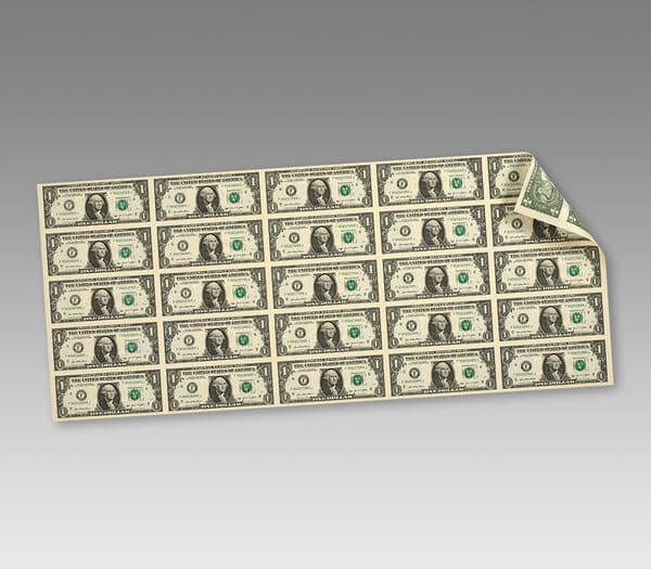 $1 – 25 Note Sheet (Atlanta) Series 2021, United States Mint product photograph